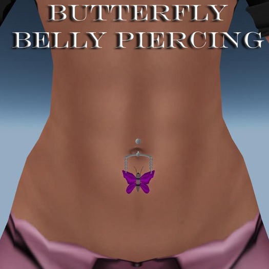 ~NeoLook~ Butterfly Belly Piercing Purple