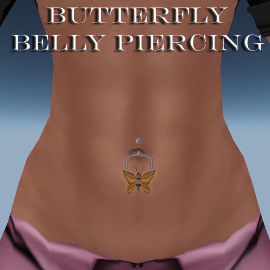 ~NeoLook~ Butterfly Belly Piercing Orange