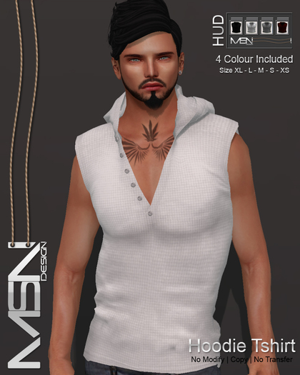 Second Life Marketplace - Msn Design - Hoodie Tshirt Mesh ( Demo Pack 1)