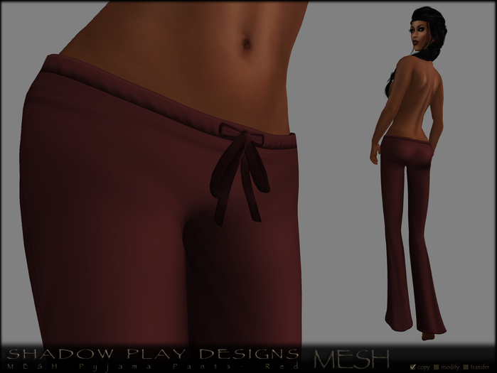 SP Designs - MESH Pyjama Pants - Red 