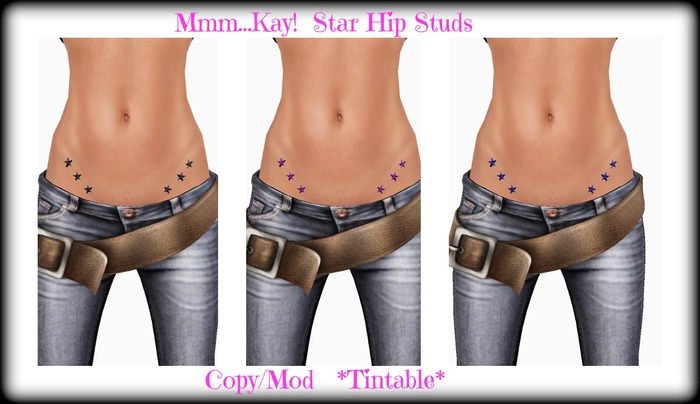 Mmm...Kay! Mesh Star Hip Studs
