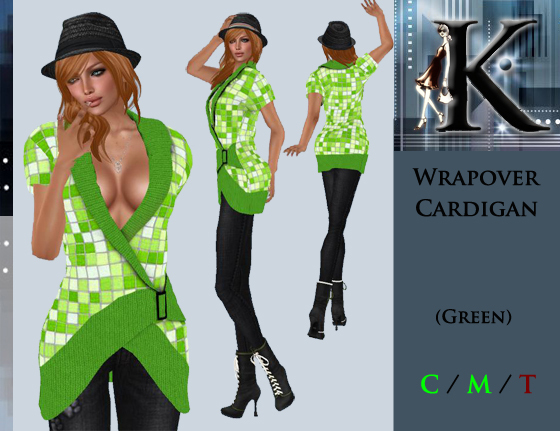 *Keresma* Wrapover Cardigan - Green
