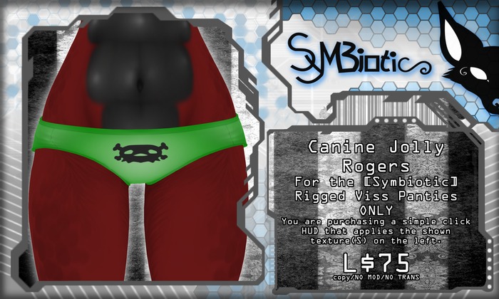 [Symbiotic] Skully Panties HUD [lime]