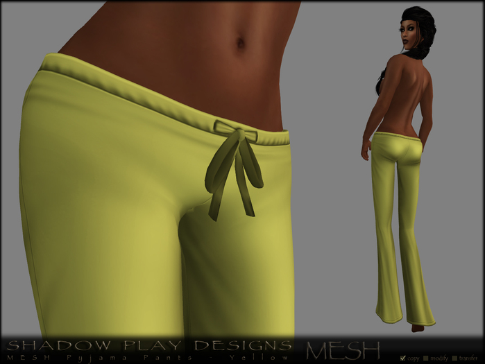 SP Designs - MESH Pyjama Pants - Yellow 