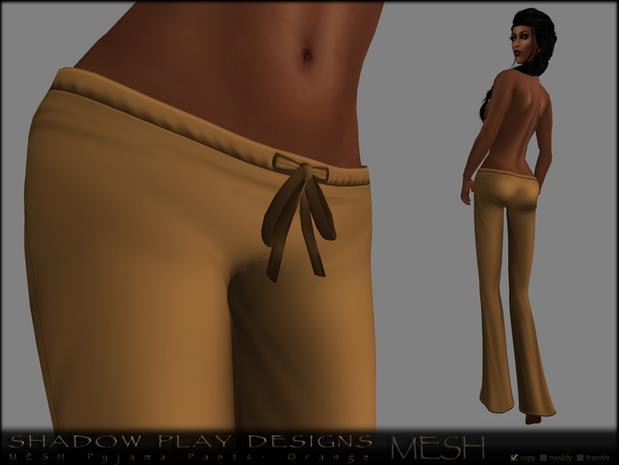 SP Designs - MESH Pyjama Pants - Orange 