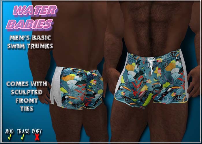 Water Babies - Basic Trunks (Blue Tucan)