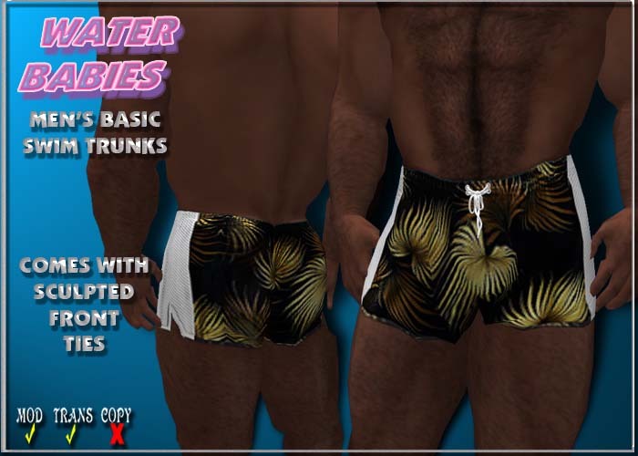 Water Babies - Basic Trunks (Red Hibiscus)