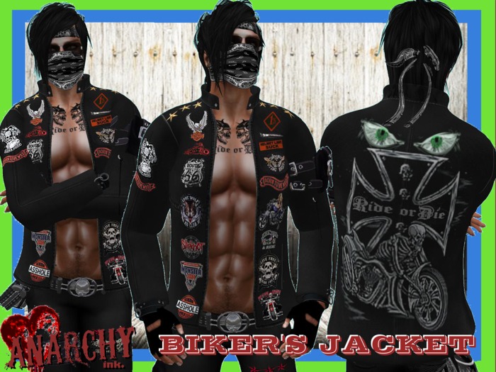 *An@rchy Ink* Patched Biker Jacket