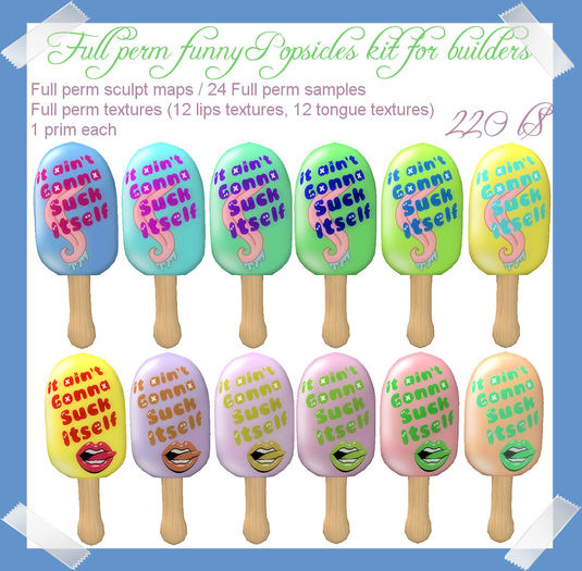Full Perm Funny popsicles kit for builders