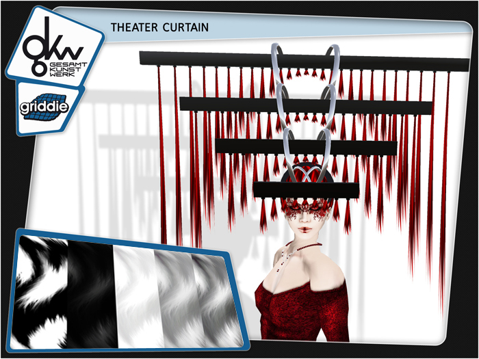 <<Griddie>> Theater Curtain - black/white