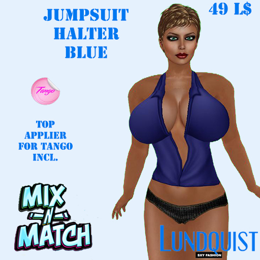 Lundquist Jumpsuit Halter Blue