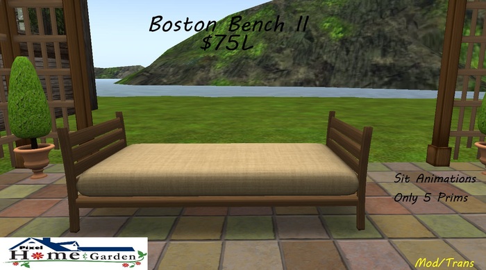 Boxed PH&G-Boston Outdoor Benches
