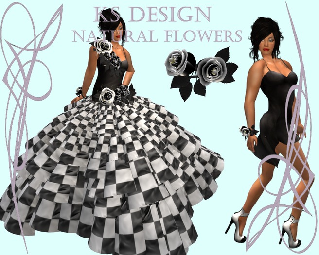 KS Design:Dress "White and Black"#1