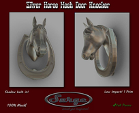 Silver Horse Door Knocker - Updated! Scriptable Version now Included! 1 Prim! - Shadow Built In!
