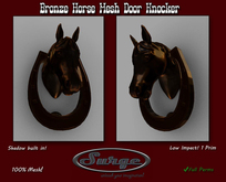 Bronze Horse Door Knocker - Updated! Scriptable Version now Included! 1 Prim! - Shadow Built In!
