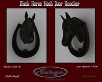 Black Horse Door Knocker - Updated! Scriptable Version now Included! 1 Prim! - Shadow Built In!