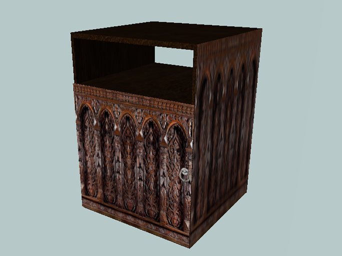 St Magnus Bedside Table with Opening Door Handle Right