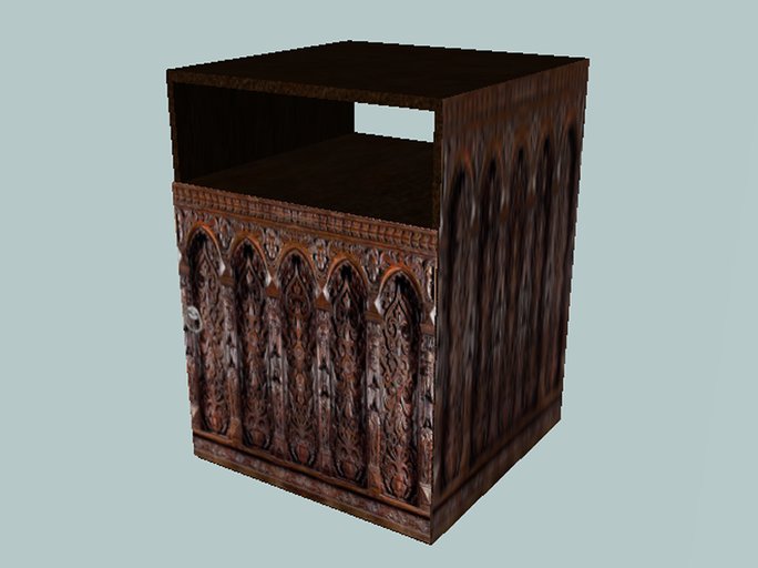 St Magnus Bedside Table with Opening Door Handle Left