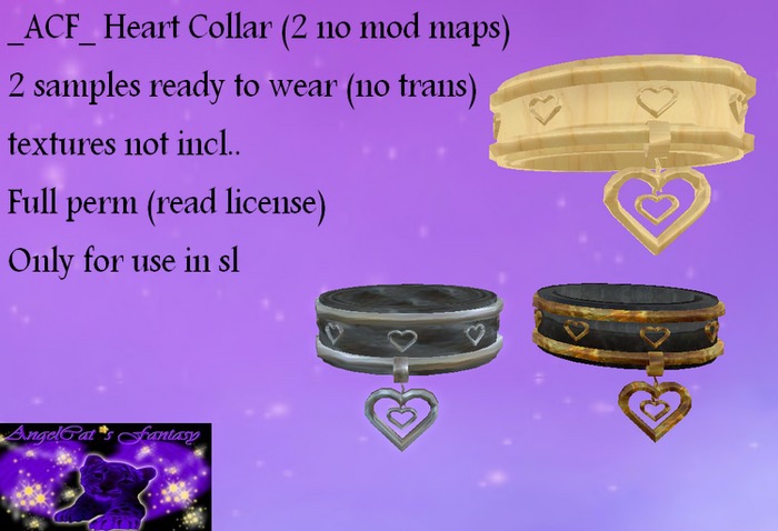 _ACF_ Heart Collar /2 no mod maps +2 ready to wear samples