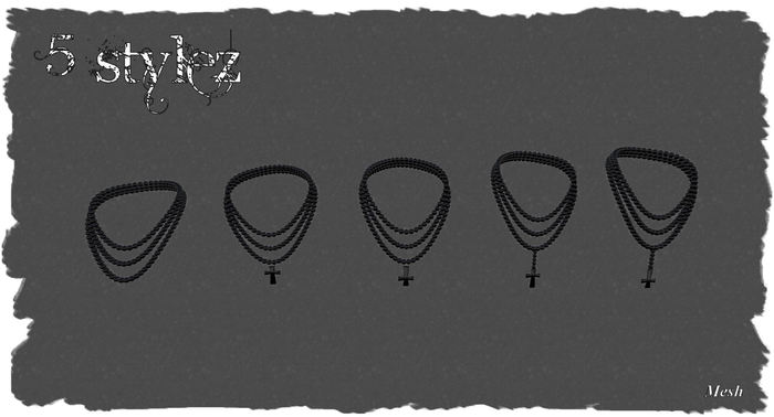 < 5 Necklaces > *MESH* (Boxed)