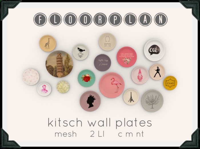 floorplan. kitsch wall plates [ boxed ]