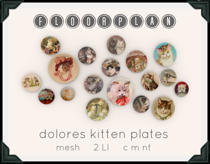 floorplan. dolores kitten plates [ boxed ]