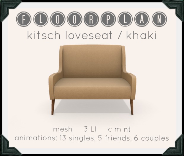 floorplan. kitsch loveseat / red [ boxed ]