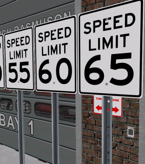 USA Style Speed Limit Signs