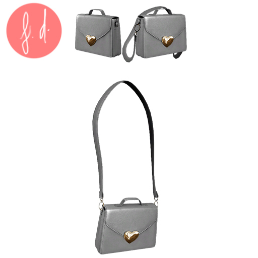 (fd) Heart Purse - Grey