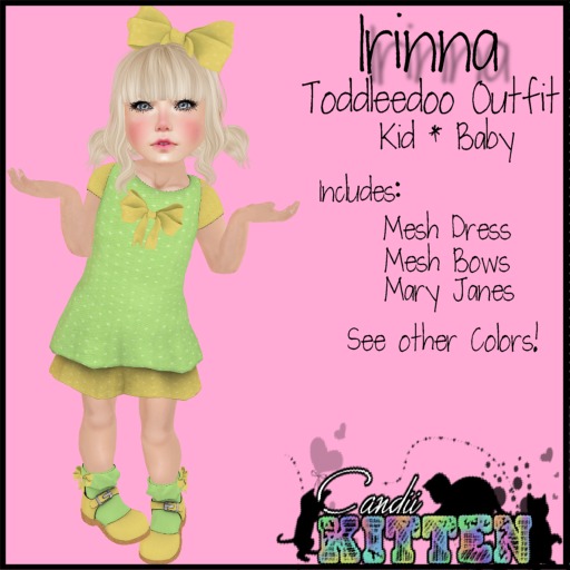{C*K} Irina Dress in Yellow and Green