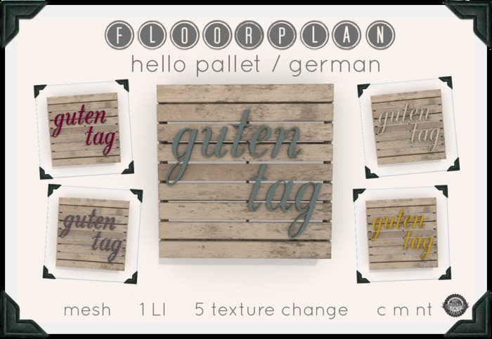 floorplan. hello pallet / german [ boxed ]