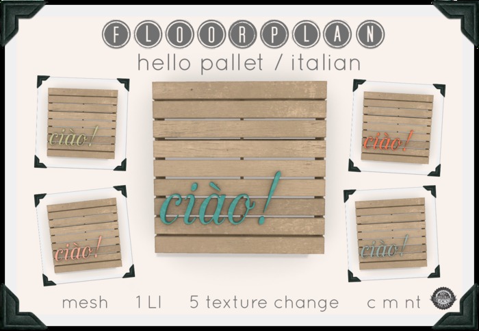 floorplan. hello pallet / french [ boxed ]
