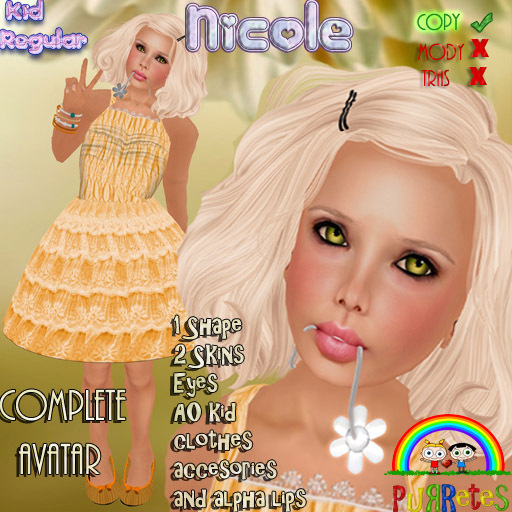 *-*Purretes*-* Child Complete Avatar Nicole KID 