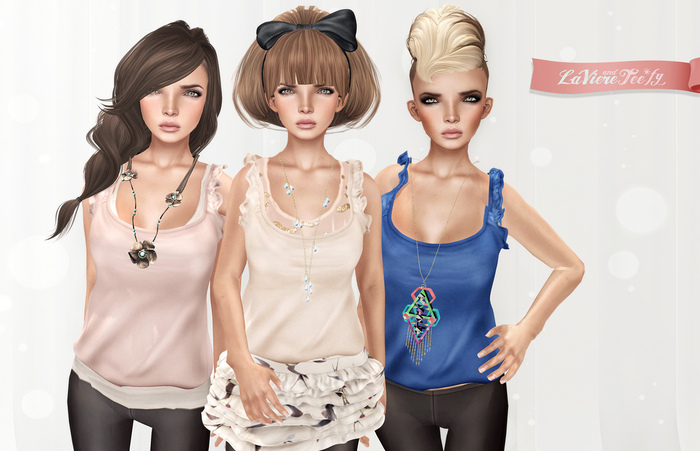 Tee*fy Skyla Ruffle Sleeve Tank Latte DEMO