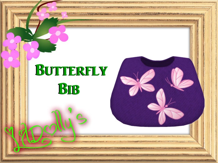 30 *LilDolly's* Butterfly Bib