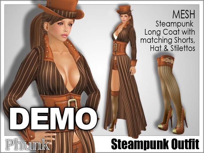 [Phunk] DEMO Mesh Steampunk Long Coat