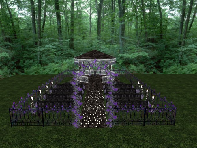 Gothic Wedding Gazebo - Purple & White