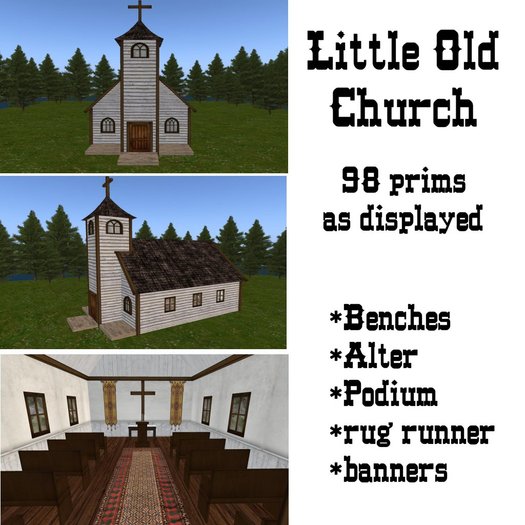 MC_Small old church - 98 prims