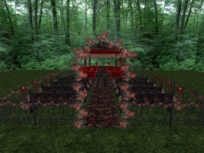 Gothic Wedding Gazebo - Red 