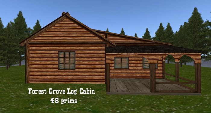 MC_Rustic cabin med - Mesh 48 prims