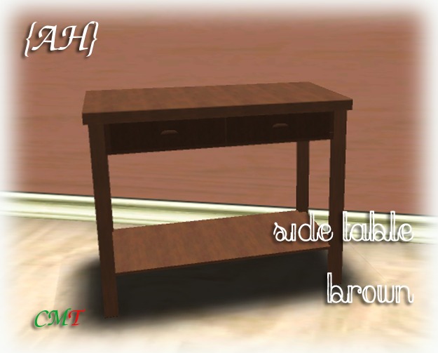 {AH} Side Table - Brown Wood