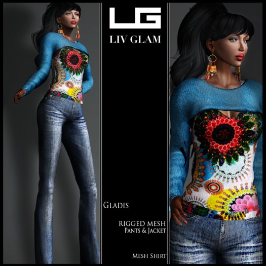 {LIV-Glam}.:Spring-2013:. GLADIS Layered Outfit HUD 