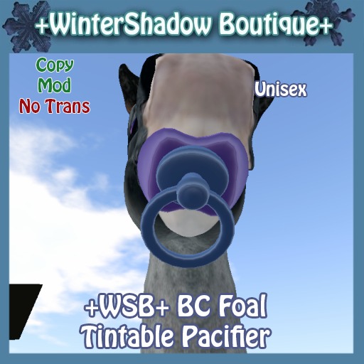+WSB+ BC Foal Tintable Pacifier (BOXED)