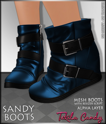 *TC* MESH Sandy Boots - Light Blue