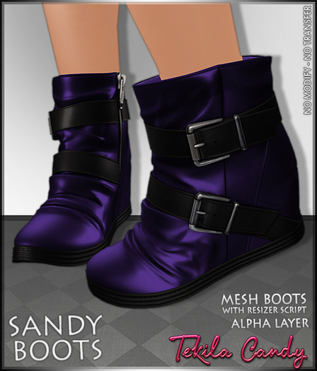 *TC* MESH Sandy Boots - Purple