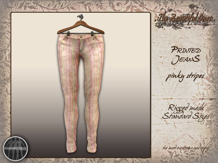 .:TBO:. Printed jeans pink stripes