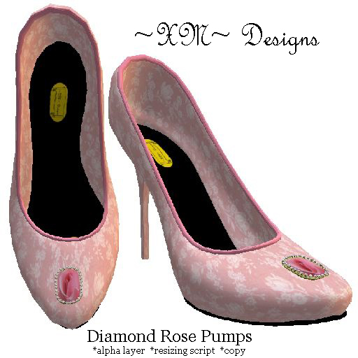 ~XM~ Diamond Rose Pumps Shoe Box