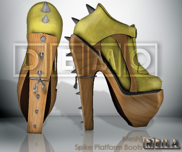DEMO::Reila ::: Spike Platform Boots (yellow) 