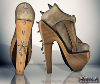Reila ::: Spike Platform Boots (beige) 