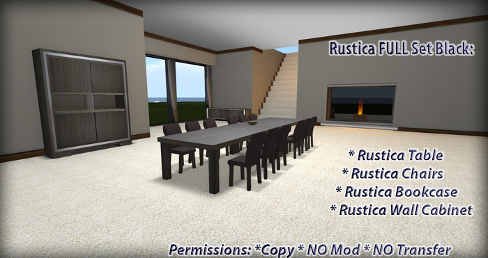 -=Art Interior=- Rustica Full Set Black Boxed